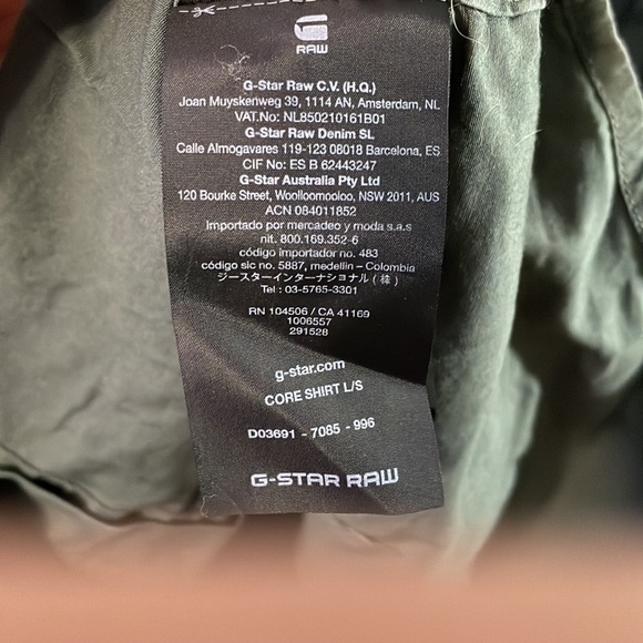 G-star Raw Button Up Shirt in Dark Military Green - Picture 11 of 13